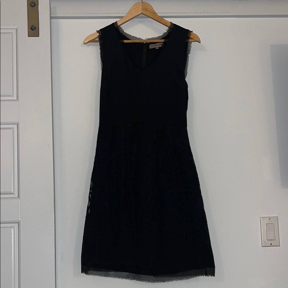 Elegant Black Lace Mini Dress